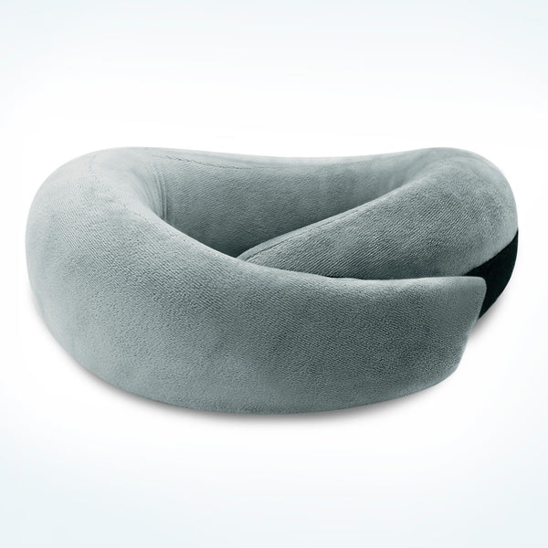 2024 Premium Memory Foam Travel Neck Pillow – Ergonomic U-Shaped Pillow for Airplanes, Cars, Office – Ultimate Comfort and Support for Upright Sleeping(Grey)